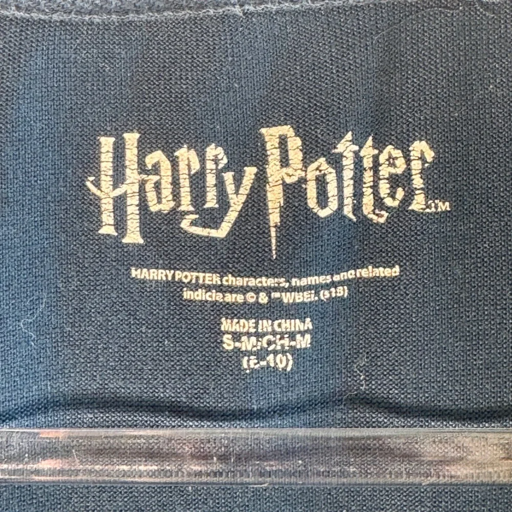 Harry Potter Sleep Shirt Nightgown Blue Gold Foil Logo Lightning Bolt Size S-M